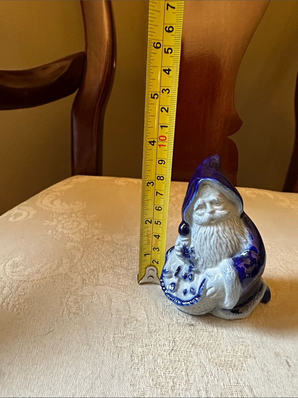 Salmon Falls Stoneware salt glazed pottery Santa in EUC - Picture 7 of 8